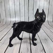 Vintage Cast Iron Boston Terrier Dog Door Stop picture