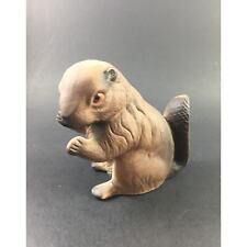 Beaver Figurine Bisque Porcelain Ceramic Statue Wildlife Collectible Vintage   picture