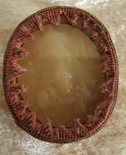 ANTIQUE CATHOLIC AGNUS DEI WAX MADONNA & CHILD PAPAL SACRAMENTAL CAPSULE (Z8) picture
