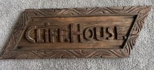 Antique Wood Sign From San Francisco Historic Cliff House Restaurant Hand Carved picture