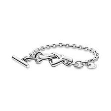 [Pandora] Pandora Moments Knotted Heart Bracelet 16 cm Sterling Silver Authentic picture