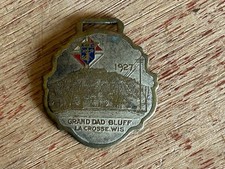 Knights Of Columbus Watch Fob 1927 LaCrosse Wisconsin Grand Dad Bluff Vintage picture