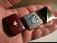 3 VINTAGE LADIES' COMPACTS - PURSE PAL, FOOL LIGHTS, MILRONE WITH MIRROR OFC-T7 picture