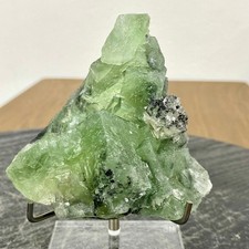 450G Rare transparent green fluorite mineral crystal sample/China. picture