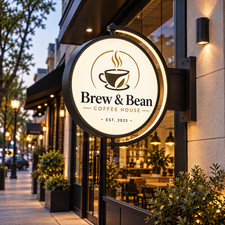 360° Rotating LED Light Box Sign, Custom Logo Outdoor Business Storefront Shop picture