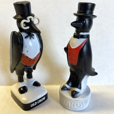 💥(2) Vintage Old Crow Advertising Figures Kentucky Straight Bourbon Whiskey picture