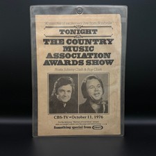 Vintage 1976 CMA Awards Johnny Cash Roy Clark Kraft Recipe Ad Ephemera 10/11/76 picture