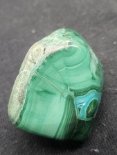 Natural Zambian Malachite Tumbled Stone - Genuine Bullseye Patterns - Grade A picture