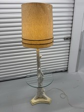 Vintage Nardini Studio Floor Lamp with Glass Table Shelf 66” Tree Trunk Style picture