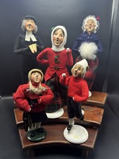 Byers Choice Ice Skater Skating The Carolers Set of 6 picture