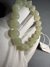 Natural Hetian Jade Bracelet – Light Green Nephrite Jade Collection picture