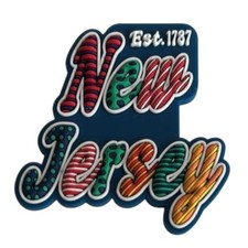 New Jersey Festive Multicolor Letters Fridge Designer Magnet 2.0