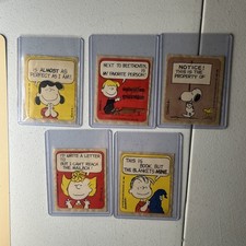 Lot of 5 1952-1960 PEANUTS Stickers Bookplate Cards picture