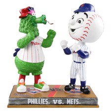 Philadelphia Philles New York Mets - Phillie Phanatic Mr. Met Bobblehead MLB picture