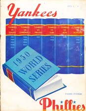 1950 world series program Yankees vs Phillies gd picture