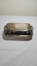 Vintage Rogers Bros. WMMts hotel silverplated butter dish picture