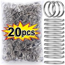 20/200pcs Stainless Steel Split Key Rings 25mm Round Keychain DIY Findings picture