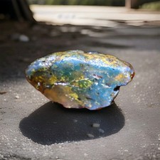 Charming Design Natural Dominican Clear Green Blue Amber Rough Specimen 60mm 28g picture