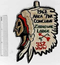 1962 BOY SCOUTS of America Area Shoulder Patch 7OK Conclave Zhingwak Lodge BSA picture