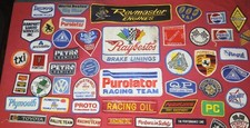 Vtg Racing Car Auto Gas Oil Parts Embroidered Patch Giant 48 Lot NOS New Rare picture