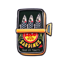 Sardines Enamel Pin Funny Fish Brooch Pines Lapel Pins Badge on Backpack picture