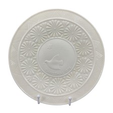 Belleek Christmas 9inch Plate Dish Fine Porcelain 1976 Dove of Peace Ireland VTG picture