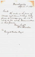Monticello 1868 Handwritten Letter W Thornton to George & Fenton Esquire lawyer picture