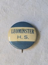 Vintage 1930's Leominister High School Pinback Button Leominister MA picture
