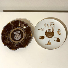 Vintage United Parcel Service UPS Anniversary Lot 1987 Plate 1977 Dish Note Chip picture