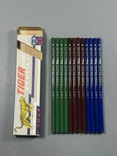 12 Japanese Vintage Pencil Tiger 6002 HB NOS 1970s RARE picture