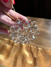 Vintage Gorham crystal snowflake ornament Christmas picture