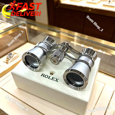 ROLEX Silver Opera Glasses Binoculars Rare VIP Boutique Display Collectible picture