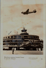 Vintage Postcard 1940's Mainliner & Control Tower, LaGuardia Airport, New York picture