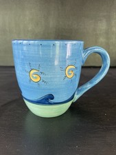 Vintage 1980s KIC Brushes Earthenware Retro Coffee Mug picture