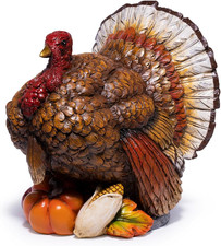 Thanksgiving Turkey Figurine, Resin Fall Tabletop Decor picture