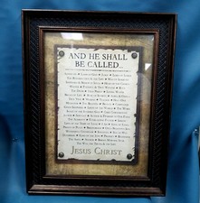 15x19 Wood Framed And He Shall Be Called Jesus Christ Devotional Print Hugh 2009 picture