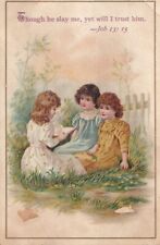 1800's Victorian Card -Lovely Religious Scripture Card picture