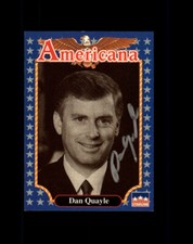 Dan Quayle Signed 1992 Starline Americana #190 IPA In Person Autograph picture