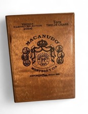 Vintage Macanudo Montego Y Cia Wooden Cigar Box Robusto Wood Storage Craft Empty picture