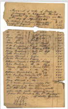RARE  - 1845 Elizabeth Sherrell Lunatic Sale S. Waters Historical Document picture