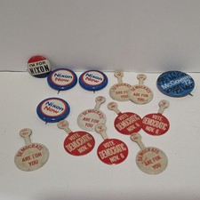 Lot of 14 Vintage Political Elections Campaign Buttons Pinback Pins picture
