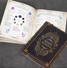 Moon Magic Journal Lunar Spellbook Grimoire Notebook for Witchcraft Ritual... picture