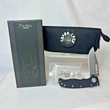 Demko AD20.5 Knife Black Handle Shark-Lock Single Folding Blade W/ Case In Box picture