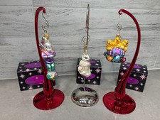 3 Vintage Retired Christopher Radko Christmas Easter Ornaments Rabbit Chicks Egg picture