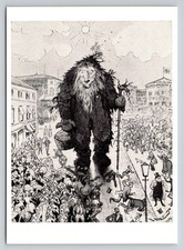 Th. Kittelsen The Troll on Karl Johan Street Norway Art Postcard 1904 picture