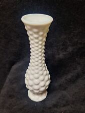 Vintage Brody White Milk Glass Hobnail Vase  Made In USA picture