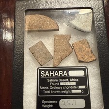 25.7 g Chondrite Meteorite Slices, Africa (5 Slices great for resale) picture