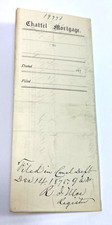 Antique Chattel Mortgage Deed Document Real Estate Paper Ephemera 1875 picture