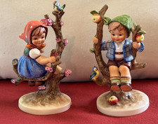 VTG Goebel Hummel #141 142 Apple Tree Boy and Girl Figurines TMK-5 Standard 6-IN picture