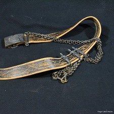 Vintage AOUW Ancient Order United Workmen Masonic Fraternal Belt Sword Hanger picture